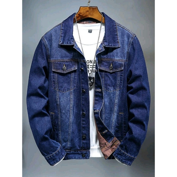 MEN'S REVERSE DEEP BLUE DENIM JACKETZ